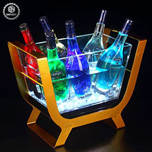 Load image into Gallery viewer, Aluminum &amp; Acrylic LED Ice Bucket