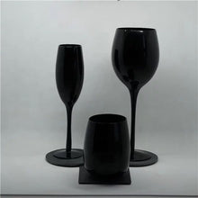 Load image into Gallery viewer, Matte Black Glass Flutes &amp; Tumbler