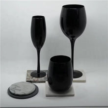 Load image into Gallery viewer, Matte Black Glass Flutes &amp; Tumbler