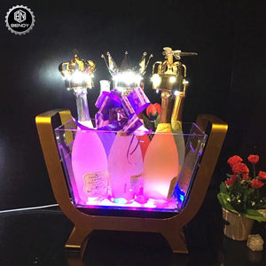 Aluminum & Acrylic LED Ice Bucket